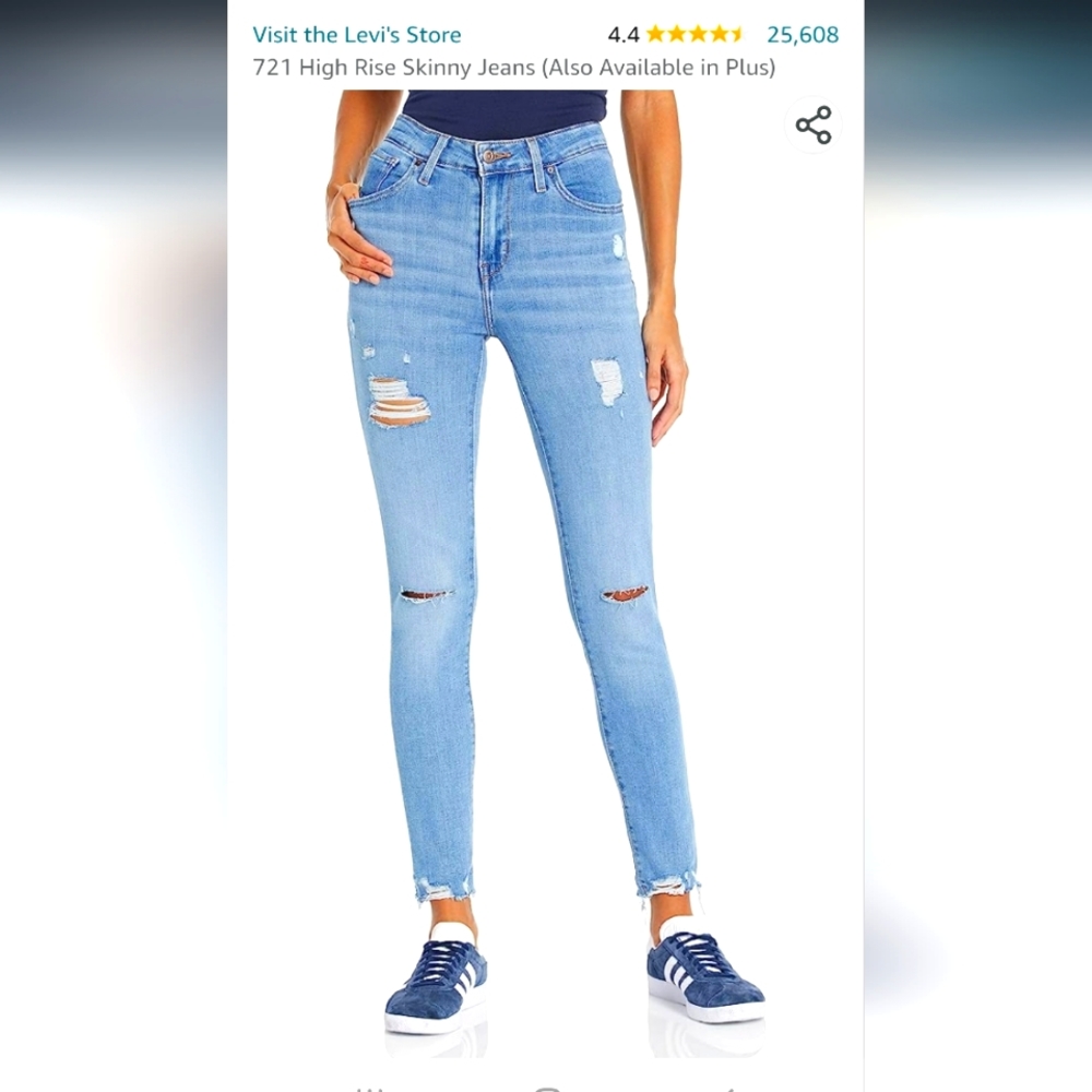 Levi 721 high-waisted skinny jeans